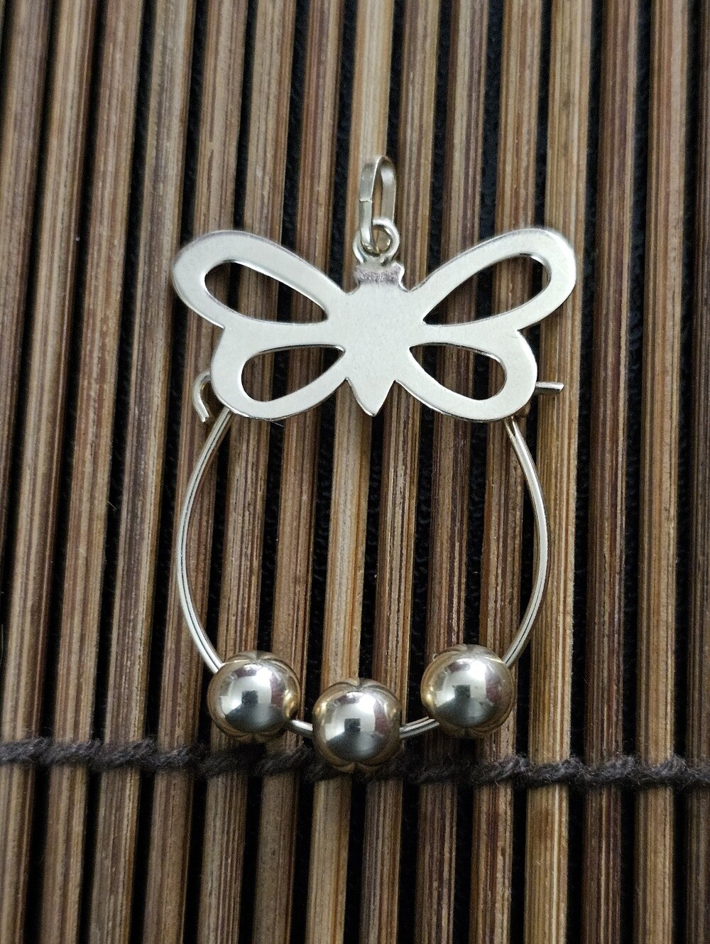 14k Yellow Gold Butterfly Charm Holder Pendant (Vintage)